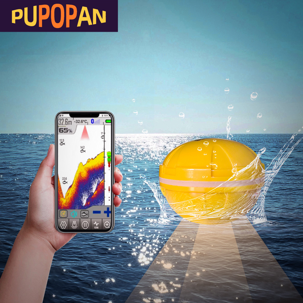 Fish Finder Transducer - PUPOPAN 100M nuevo teléfono inteligente buscador