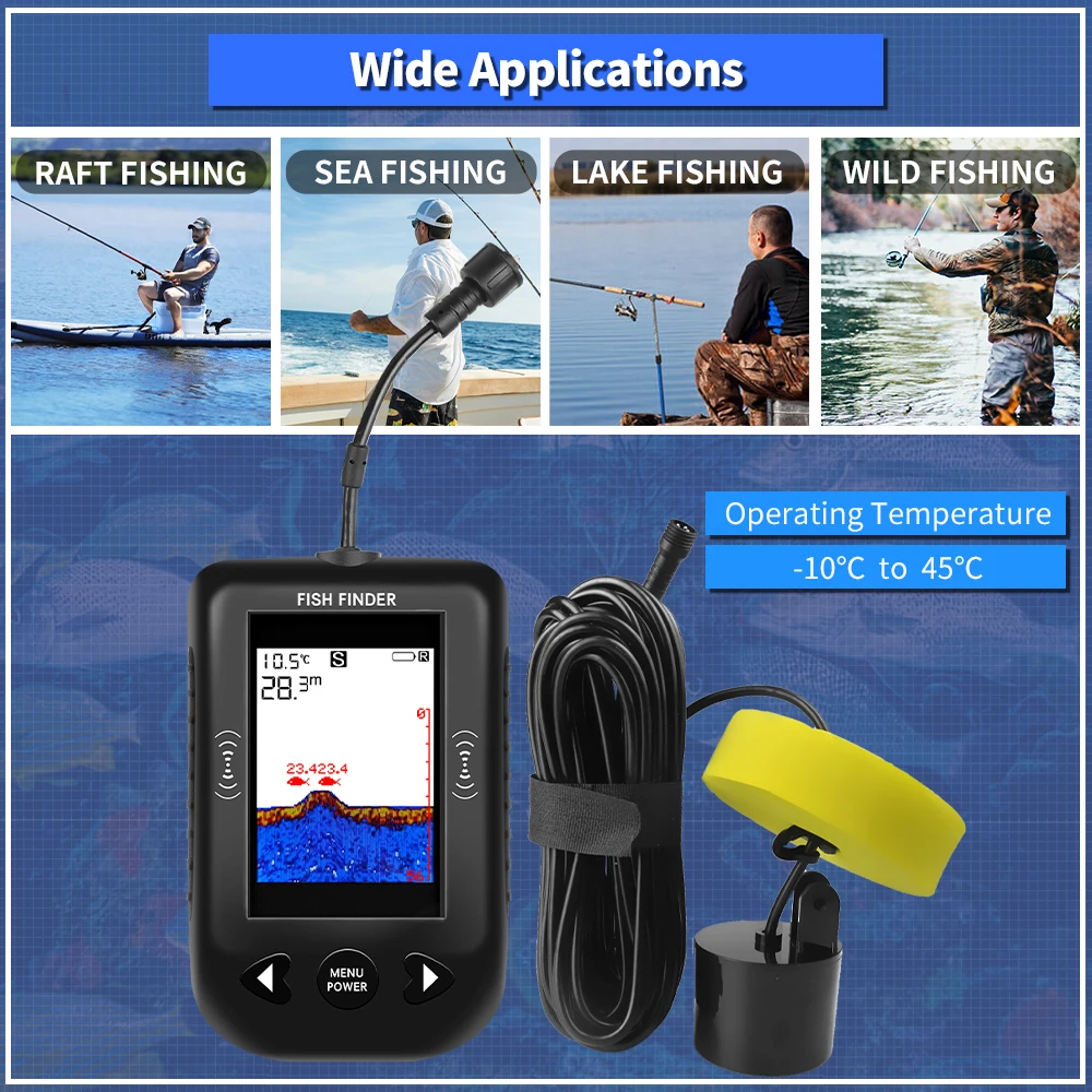 Sonda de Pesca Erchang XF03, 4 - Fish Finder Transducer reseña y precio