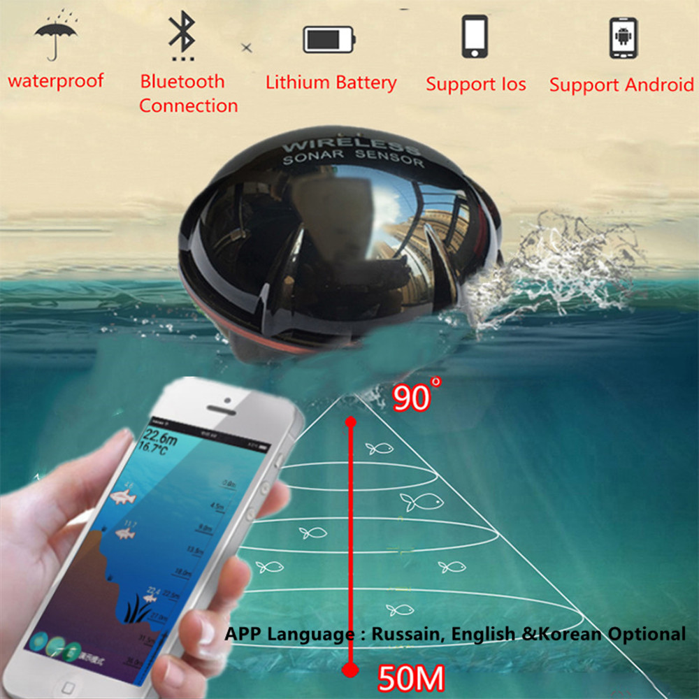 PUPOPAN 100M nuevo teléfono in - Fish Finder Transducer reseña y precio