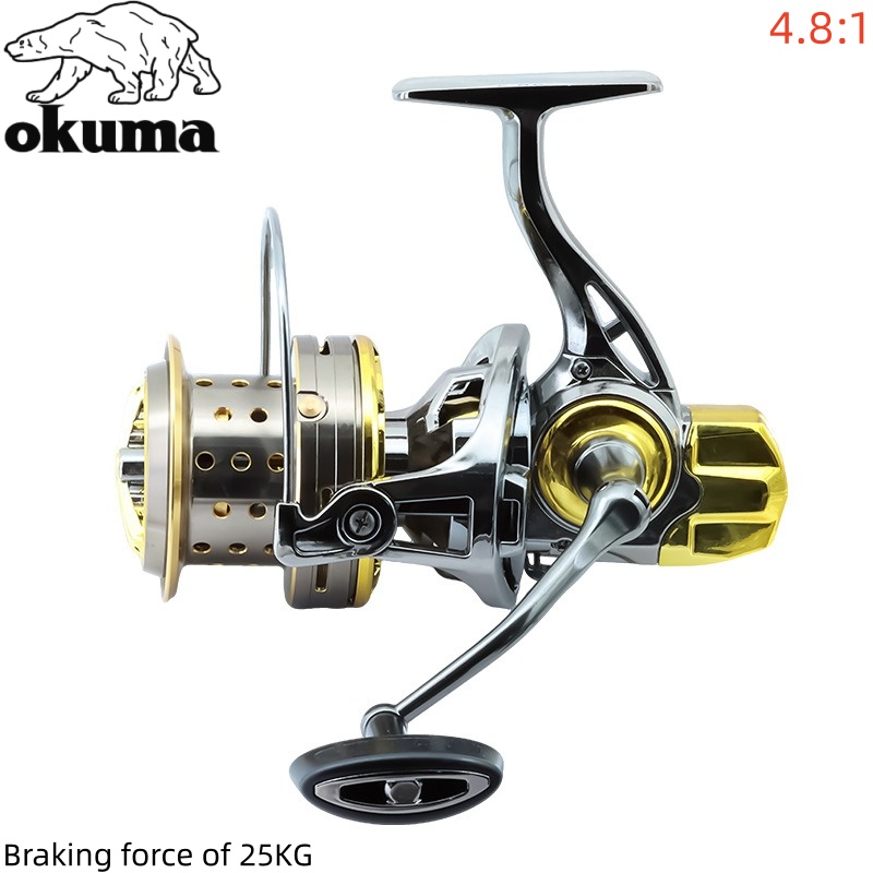 Carrete de Pesca OKUMA 8000-14 - Abu Garcia Reel Max reseña y precio
