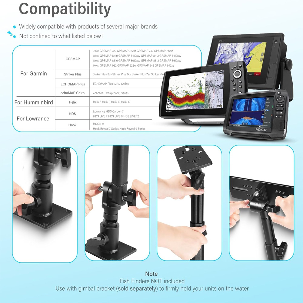Soporte Universal para Sondas  - Fish Finder Mount reseña y precio